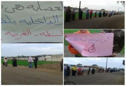 الغربية: سلسلة بشرية نسائية بالسنطة تندد بالانقلاب العسكري