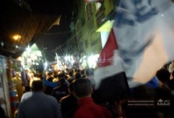 الجيزة: ثوار إمبابة يتظاهرون ضد العسكر تحت زخات المطر