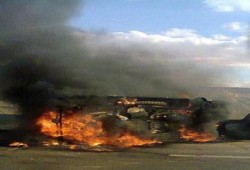 للمرة الثانية خلال الاسبوع .. تصادم ٣ سيارات عند نفق سنور ببني سويف