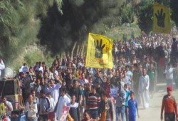 بالصور .. حشود مهيبة بقرية قارون في الفيوم في انتفاضة الشباب المسلم