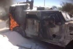 انفجار مدرعة شرطة في أبو كبير ومصرع مواطن بجوارها