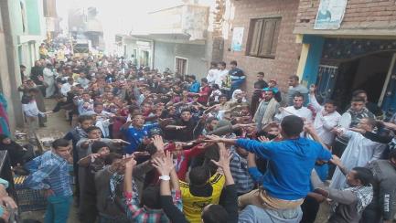 بنى سويف: فيضان بشري بقري الواسطي بني سويف ضد حكم العسكر