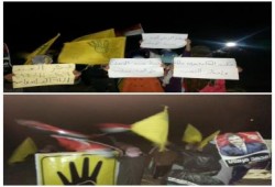 سيناء : ثوار بئر عبد ينظمون مسيرة ليلية ضد الانقلا يشارك فيها الشباب والنساء