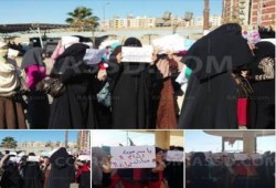 وقفتان لطالبات أزهر ‏أسيوط لاستنكار براءة مبارك ومعاونيه