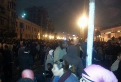 حشود طلابية بميدان عبد المنعم رياض واستنفار انقلابى بالتحرير