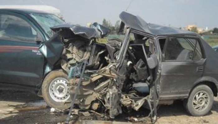 نحس الانقلاب: مصرع شخص وإصابة 2 فى تصادم بين 4 سيارات بالفيوم