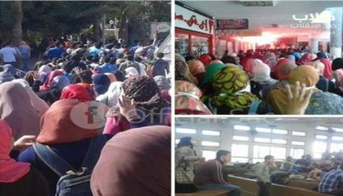 طلاب جامعة حلوان ينتفضون ضد براء المخلوع واعوانه