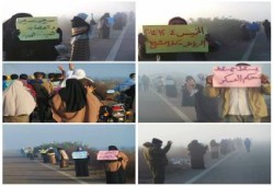 بالصور .. كفرالشيخ : مسيرة وسلسلة بشرية تنديدا باحكام البراءة لمبارك واعوانه بالرياض