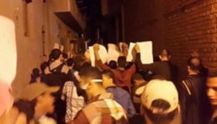 الفيوم: مسيرة ليلية حاشدة بأبشواي مطالبة بالقصاص للشهداء