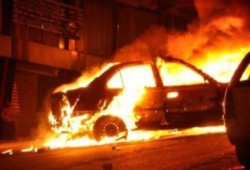 البحيرة : اضرام النار بسيارة أمين شرطة بالأمن الوطنى