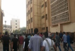 مليشيات الانقلاب تعتدي على مسيرة طلاب المنصورة