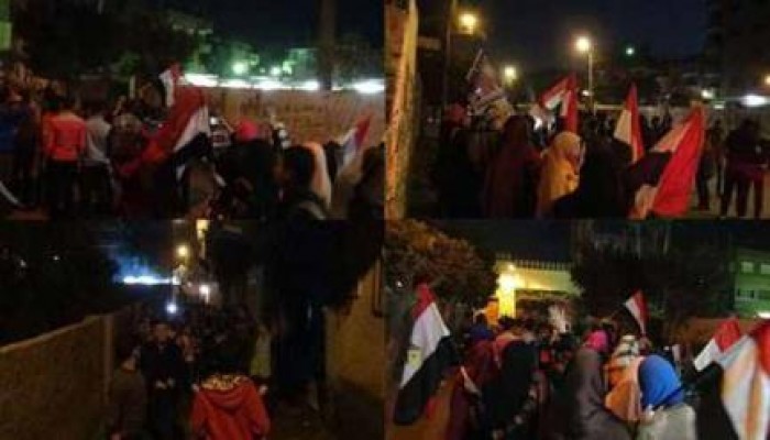 القليوبية: مسيرة ليلية ضد براءة المخلوع  بقرية كفر شبين مركز شبين القناطر