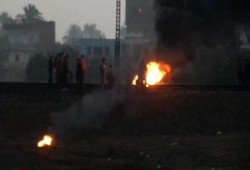 مجهولون يقطعون شريط سكة حديد السويس