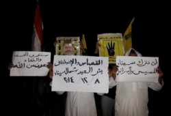 وقفة ليلية لرافضى الانقلاب ببئر العبد شمال سيناء