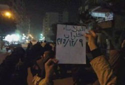 ثوار حلوان في مسيرة ليلية اعتراضًا على حكم الإعدام لرافضين حكم السيسي