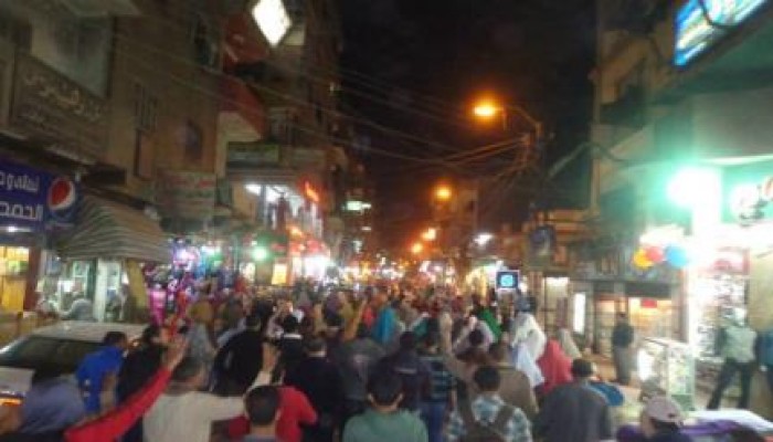 مسيرة ليلية ضد حكم العسكر بمدينة بني سويف