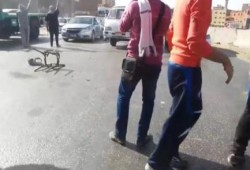 قطع الطريق الدائري بمنشية البكاري رفضا لحكم العسكر