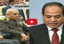 بالفيديو: صدقي صبحي نائما خلال خطاب السيسي