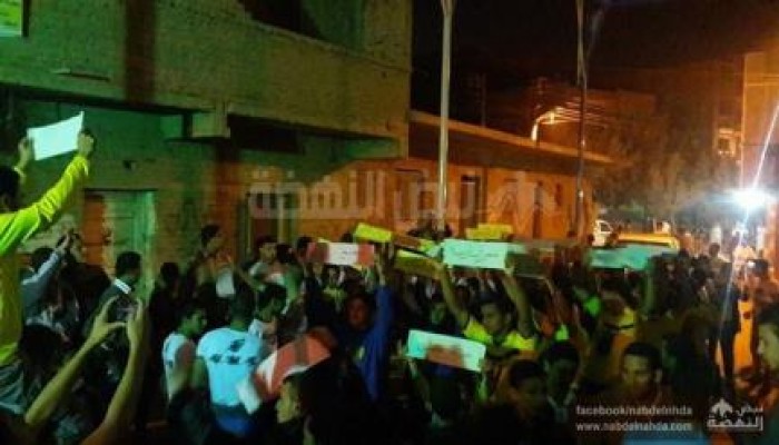 ثوار برقاش فى مسيرة مناهضة للانقلاب فى أسبوع معاً نكمل ثورتنا