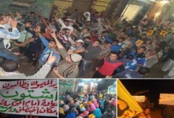 بنى سويف: ثوار الواسطى فى مسيرة ليلية يطالبون اشتون بالشهاده امام المحكمه