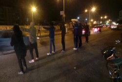 سلسلة بشرية لشباب ضد الانقلاب ببورسعيد