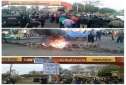 بالصور .. أهالي المطرية يقطعون الطريق لعدم إنقاذ مفقودي "بدر الإسلام"