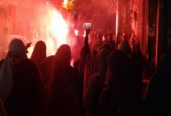 مسيرة بالشماريخ لألتراس نهضاوي بدمياط