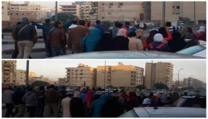 ثوار مدينة نصر في مسيرة صباحية " اصحى يا سيسى و صحى النوم..حكم العسكر مش هيدوم "