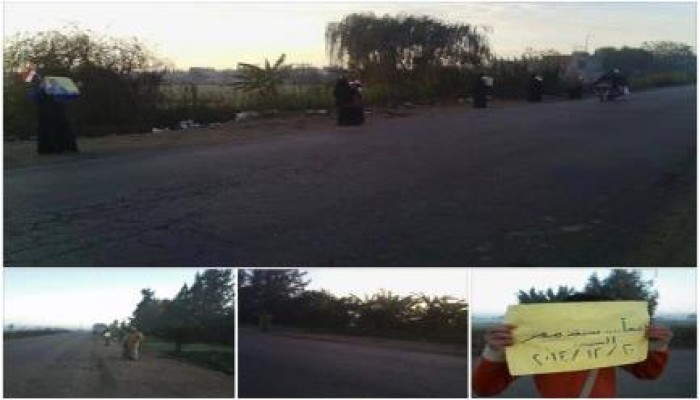 سلسلة بشرية ب‏المنصورة في بداية اسبوع "معاً ننقذ مصر"