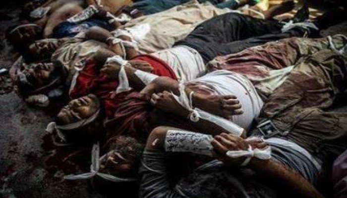 ممثل النيابة في هزلية "رابعة" يصف صور شهداء الفض بالمصطنعة