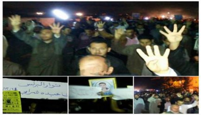 كفر الشيخ: مسيرة ليلية حاشدة ببلطيم تطالب بالقصاص من قتلة الشهيد عبده شرابي