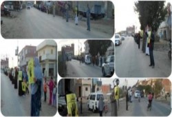 البحيرة:  سلسلتين بشريتين لـ"ثوار أبو المطامير" لإسقاط الانقلاب