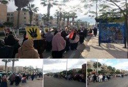 مسيرة صباحية مناهضة للانقلاب ببرج العرب بالإسكندرية