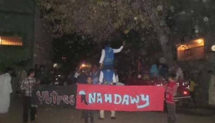 الشرقية:  أولتراس نهضاوي يشعل أجواء قرية السعادات ببلبيس بهتافات ثورية