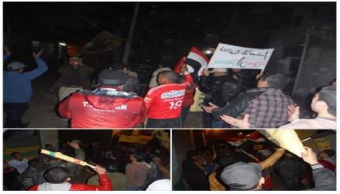 مسيرة لشباب ضد الانقلاب بالبصارطة بدمياط