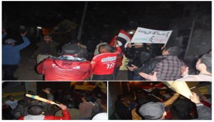 مسيرة لشباب ضد الانقلاب بالبصارطة بدمياط