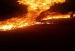 الغربية: مجهولون يقطعون طريق المحلة الدائري بالإطارات المشتعلة