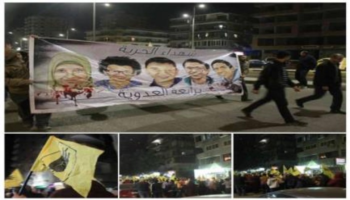 مسيرة ليلية بمدينة نصر تدعو للحشد غدا في يوم الغضب 31-12