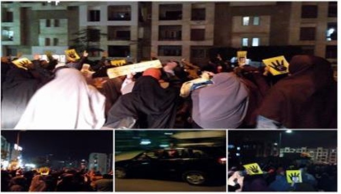 مسيرة مناهضة للانقلاب بليلة رأس السنة الميلادية بالقاهرة الجديدة