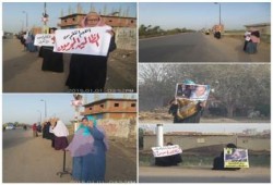 الشرقية: سلسلة بشرية مناهضة للانقلاب أمام قرية العدوة مسقط رأس الرئيس مرسي