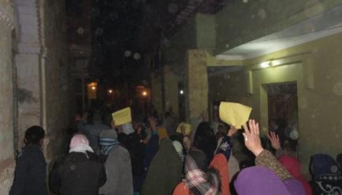 بني سويف: تظاهرة ليلية بقرية ملاحية علي جمعة ضد الإنقلاب في أول أيام 2015