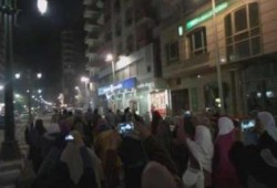 مظاهرة أمام تجنيد أسيوط للتنديد بحكم العسكر