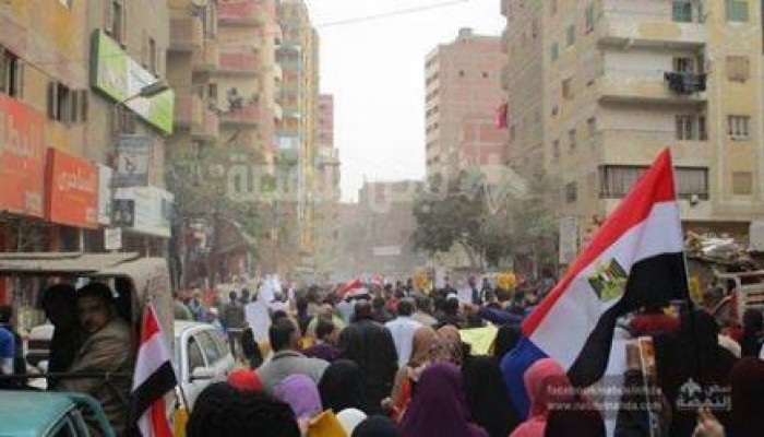 العمرانية تحتشد ضد الانقلاب ودعما لانتفاضة 25 يناير القادم