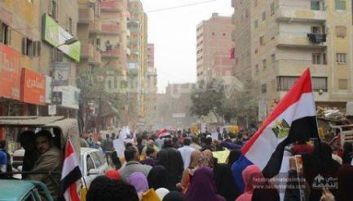 العمرانية تحتشد ضد الانقلاب ودعما لانتفاضة 25 يناير القادم