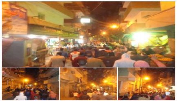 تظاهرة ليلية بمدينة بني سويف تهتف: مكملين ومش خايفين