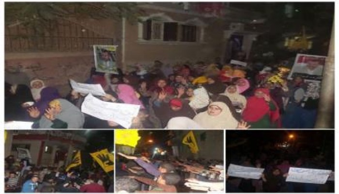 بني سويف: مسيرة ليلية بالميمون تندد باستمرار اعتداء الانقلاب على القرية