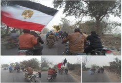 المنوفية : ثوار شبين الكوم ينظمون مسيرة حاشدة بالدراجات البخارية رغم الشتاء وبرودة الجو