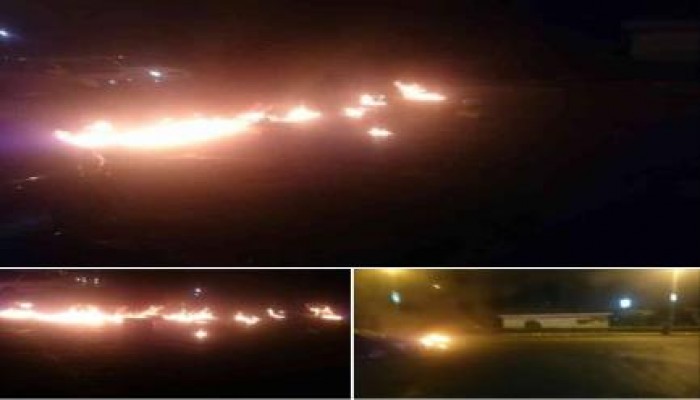 للمره الثانية: مجهولون يقطعون الطريق أمام شركة انبي للبترول بمدينة نصر