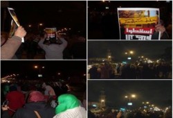 رغم برودة الجو ثوار المقطم يتحدون أمن الانقلاب و يهتفون ضد العسكر و زبانيته