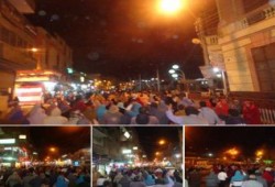 رغم الصقيع وشدة البرودة مسيرة حاشدة بمدينة بنى سويف تدعو لموجة 25 يناير